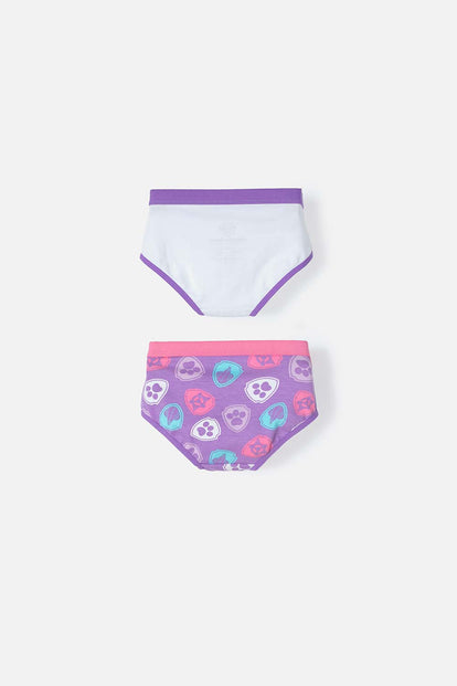  PACK X2 PANTIES PAW PATROL BLANCO Y MORADO PARA NIÑA DE 2T A 5T