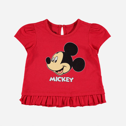 Card slide image -  CAMISETA DE BEBÉ NIÑA, MANGA CORTA ROJA DE MICKEY MOUSE ©DISNEY