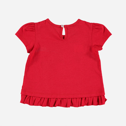 Card slide image -  CAMISETA DE BEBÉ NIÑA, MANGA CORTA ROJA DE MICKEY MOUSE ©DISNEY