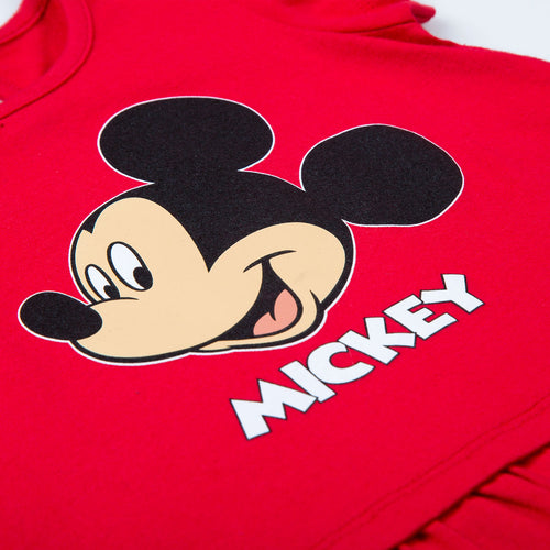 Card slide image -  CAMISETA DE BEBÉ NIÑA, MANGA CORTA ROJA DE MICKEY MOUSE ©DISNEY