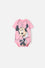 BODY DE MINNIE MOUSE MANGA CORTA ROSADO PARA BEBÉ NIÑA