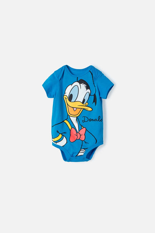 Card slide image -  BODY DEL PATO DONALD MANGA CORTA AZUL PARA BEBÉ NIÑO