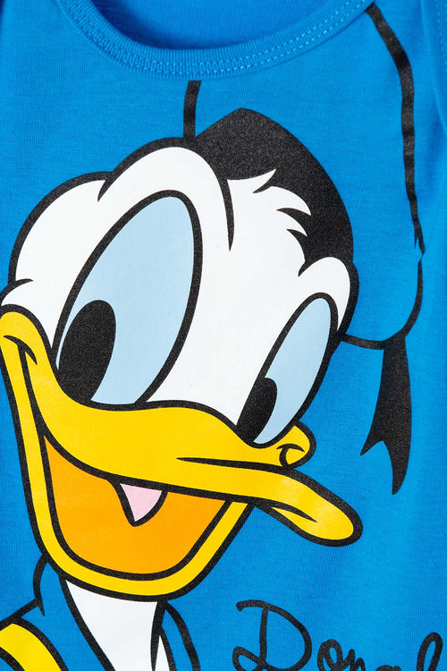 Card slide image -  BODY DEL PATO DONALD MANGA CORTA AZUL PARA BEBÉ NIÑO
