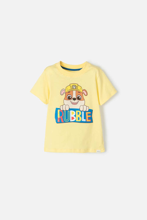 Card slide image -  CAMISETA DE PAW PATROL ESTAMPADA AMARILLA PARA NIÑO DE 2T A 5T
