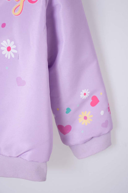 BUZO DE PAW PATROL CON CIERRE LILA PARA NIÑA 2T A 5T