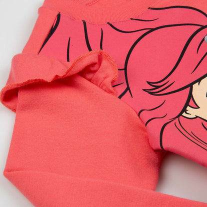 BUZO DE PRINCESAS DE DISNEY CUELLO REDONDO ROSADO PARA NIÑA 2T A 5T
