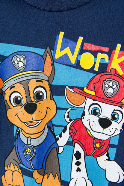  CAMISETA PAW PATROL MANGA CORTA AZUL PARA NIÑO 2T A 5T