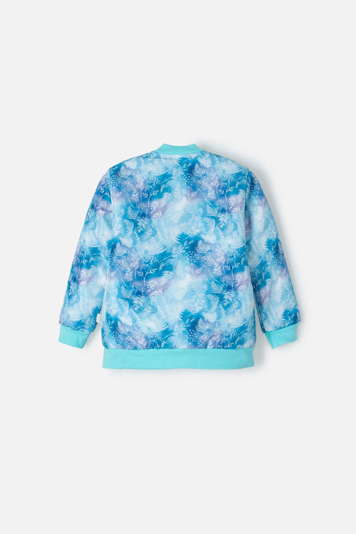CHAQUETA DE FROZEN CON CREMALLERA AZUL PARA BEBÉ NIÑA