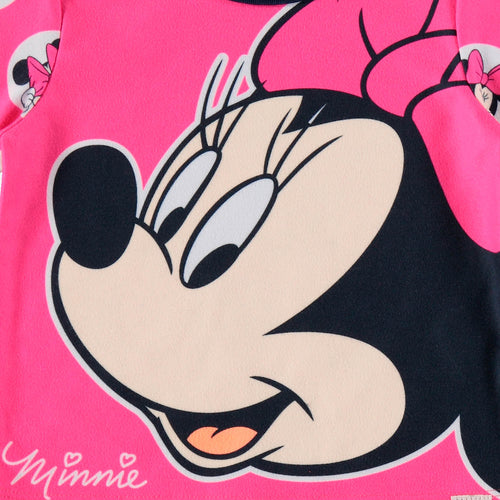 Card slide image -  PIJAMA DE MINNIE MOUSE  MANGA LARGA ROSADO PARA BEBÉ NIÑA