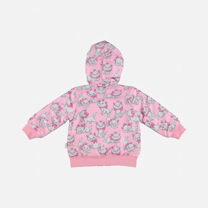 BUZO DE LOS ARISTOGATOS CON CAPUCHA ROSADO PARA BEBÉ NIÑA