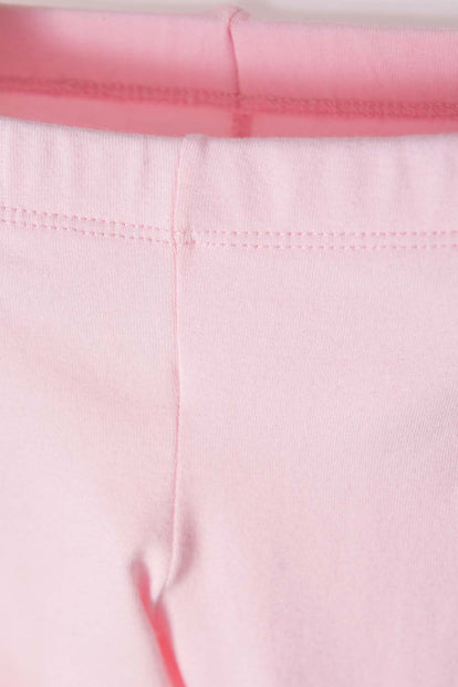 CONJUNTO DE MINNIE MOUSE MANGA LARGA MARFIL Y ROSADO PARA BEBÉ NIÑA