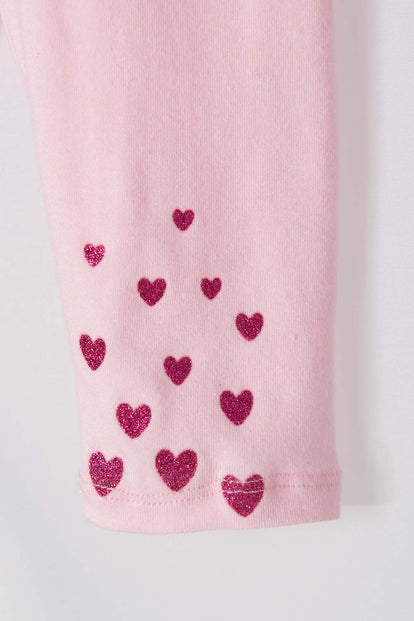 CONJUNTO DE MINNIE MOUSE MANGA LARGA MARFIL Y ROSADO PARA BEBÉ NIÑA