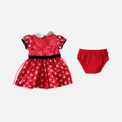 Card slide image -  VESTIDO DE MINNIE MOUSE CON TUTÚ ROJO PARA BEBÉ NIÑA