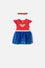 VESTIDO DE WONDER WOMAN CON TUTÚ ROJO  PARA BEBÉ NIÑA