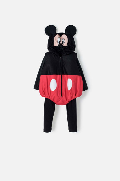  CONJUNTO DE MICKEY MOUSE X3 PRENDAS NEGRO PARA BEBÉ NIÑO