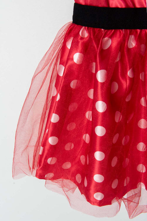 Card slide image -  VESTIDO DE MINNIE MOUSE CON MANGA CORTA PARA NIÑA DE 2T A 5T
