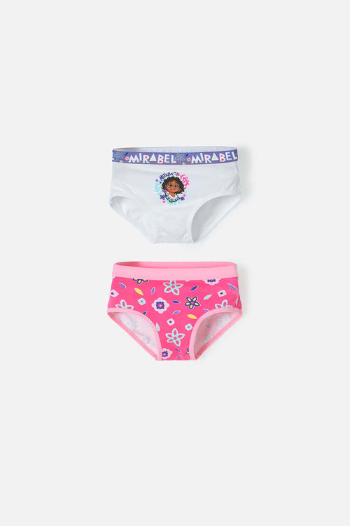 Card slide image -  PACK X2 PANTIES DE NIÑA, BLANCO/FUCSIA DE ENCANTO DISNEY