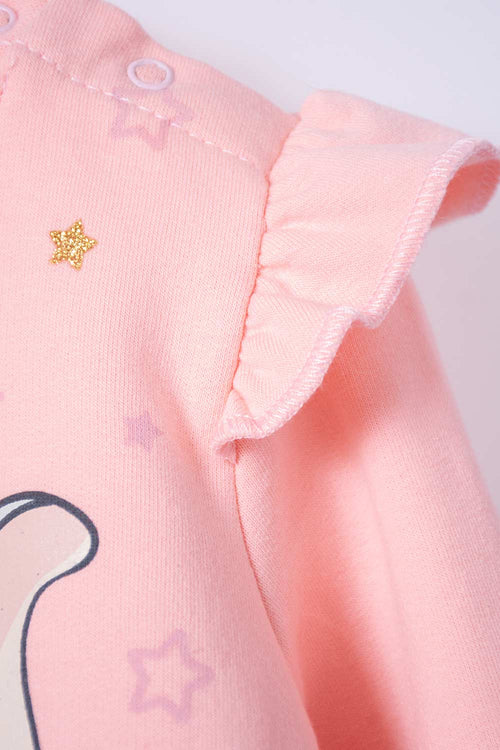 Card slide image -  BUZO DE DUMBO CON BOLERO MANDARINA PARA BEBÉ NIÑA