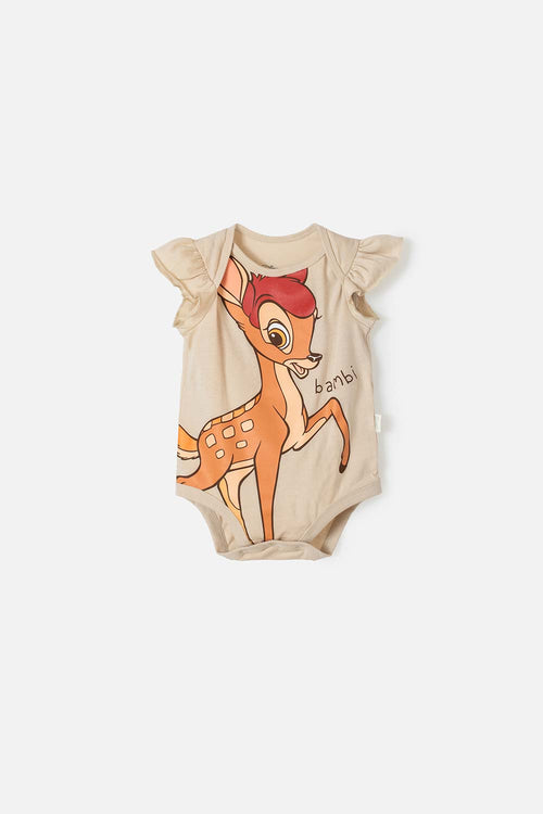 Card slide image -  BODY DE BAMBI MANGA CORTA CAKI PARA BEBÉ NIÑA