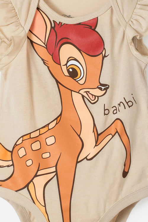 Card slide image -  BODY DE BAMBI MANGA CORTA CAKI PARA BEBÉ NIÑA