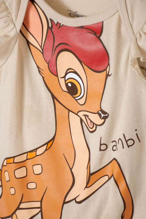 Card slide image -  BODY DE BAMBI MANGA CORTA CAKI PARA BEBÉ NIÑA