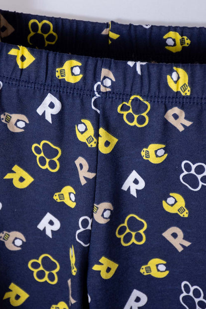 PIJAMA DE PAW PATROL DE PANTALÓN LARGO AMARILLA Y AZUL PARA NIÑO 2T A 5T