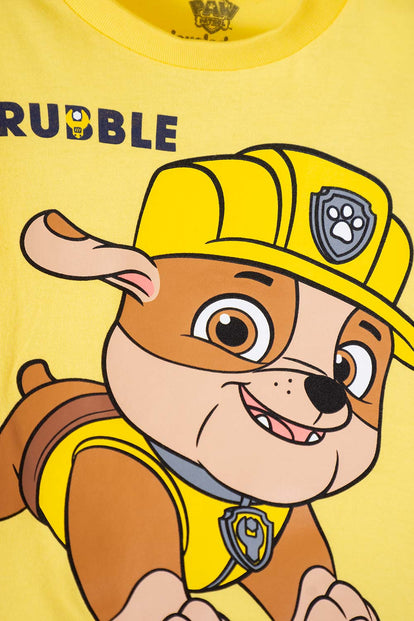 PIJAMA DE PAW PATROL DE PANTALÓN LARGO AMARILLA Y AZUL PARA NIÑO 2T A 5T