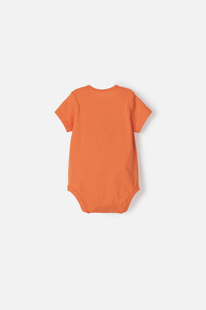 BODY DE MICKEY MOUSE MANGA CORTA NARANJA PARA BEBÉ NIÑO