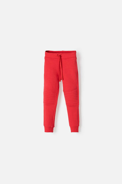  JOGGER DE LITTLEMIC  CON CORDÓN ROJO PARA NIÑO 2T A 5T
