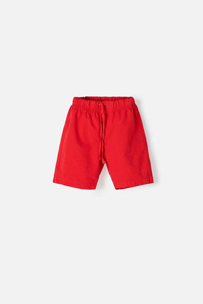 BERMUDA DE LITTLEMIC CON CORDÓN ROJO PARA NIÑO 2T A 5T