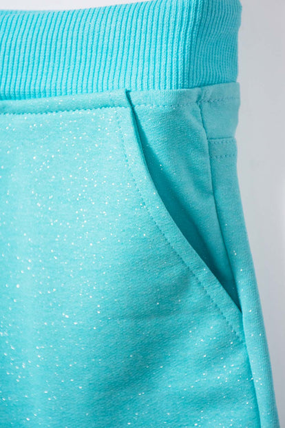 SHORT DE MIC CON CORDÓN AZUL PARA NIÑA