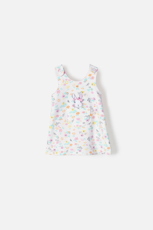 VESTIDO LITTLEMIC ESTAMPADO MULTICOLOR PARA NIÑA DE 2T A 5T