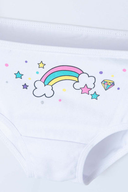DÚO DE PANTYS MIC ESTAMPADOS BLANCO Y ROSADO PARA NIÑA