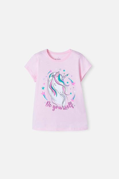 CAMISETA MIC ESTAMPADA PALO DE ROSA PARA NIÑA