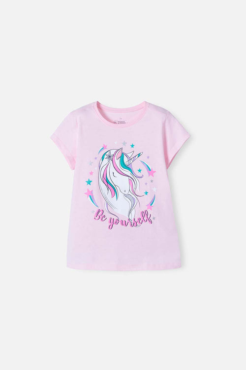 CAMISETA MIC ESTAMPADA PALO DE ROSA PARA NIÑA