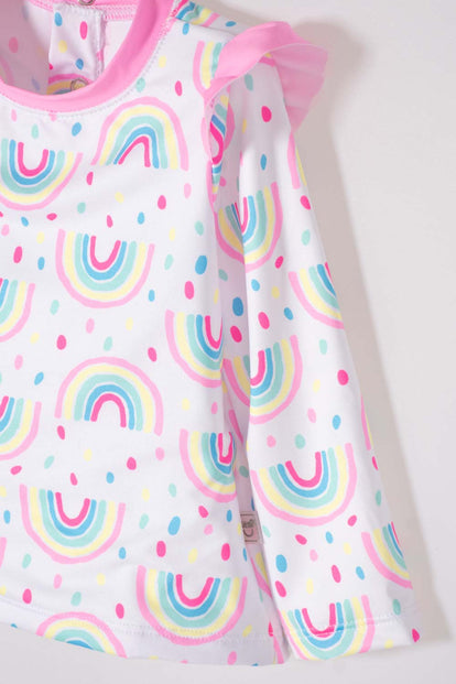 CONJUNTO DE BAÑO LITTLEMIC BLANCO Y ROSA PARA BEBÉ NIÑA