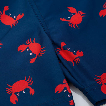 CONJUNTO DE LITTLEMIC CON PANTALÓN CORTO ROJO Y AZULPARA BEBÉ NIÑO