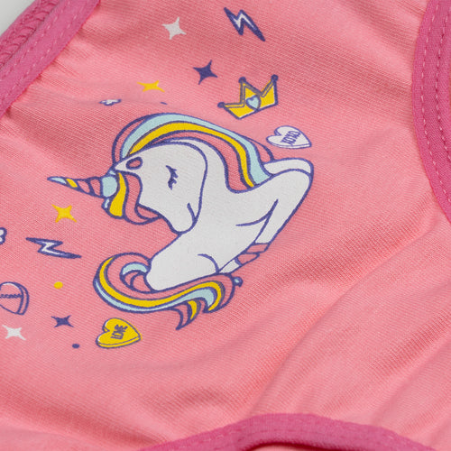 DÚO PANTY LITTLEMIC ESTAMPADO BLANCO Y ROSADO PARA NIÑA 2T A 5T