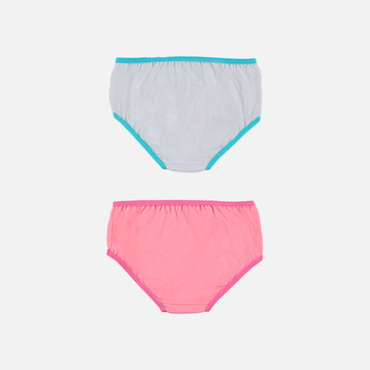DÚO PANTY LITTLEMIC ESTAMPADO BLANCO Y ROSADO PARA NIÑA 2T A 5T