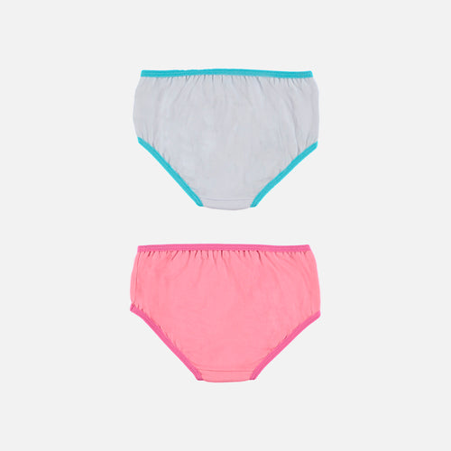 DÚO PANTY LITTLEMIC ESTAMPADO BLANCO Y ROSADO PARA NIÑA 2T A 5T