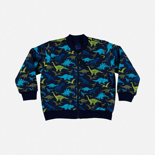 CHAQUETA LITTLEMIC ESTAMPADA AZUL PARA NIÑO DE 2T A 5T