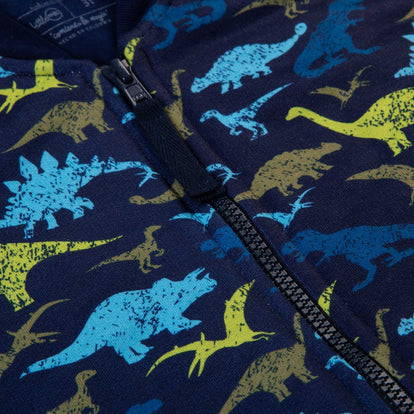 CHAQUETA LITTLEMIC ESTAMPADA AZUL PARA NIÑO DE 2T A 5T