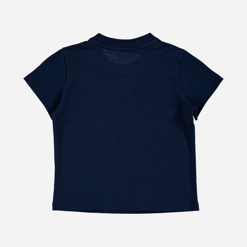 Card slide image -  CAMISETA LITTLEMIC AZUL MANGA CORTA PARA BEBÉ NIÑO