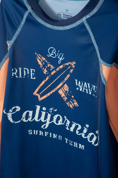  CAMISETA DE BAÑO MIC MANGA LARGA AZUL PARA NIÑO