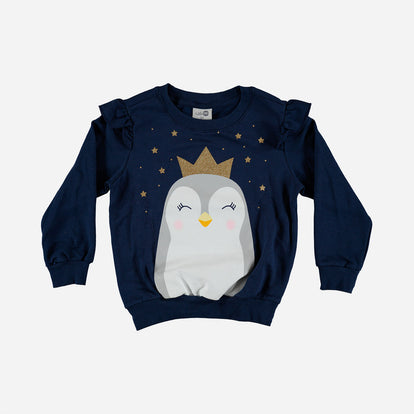  BUZO DE LITTLEMIC CERRADO AZUL PARA NIÑA 2T A 5T