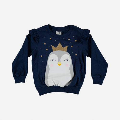 BUZO DE LITTLEMIC CERRADO AZUL PARA NIÑA 2T A 5T