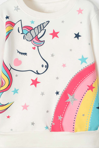  BUZO DE MIC ESTAMPADO BLANCO PARA NIÑA