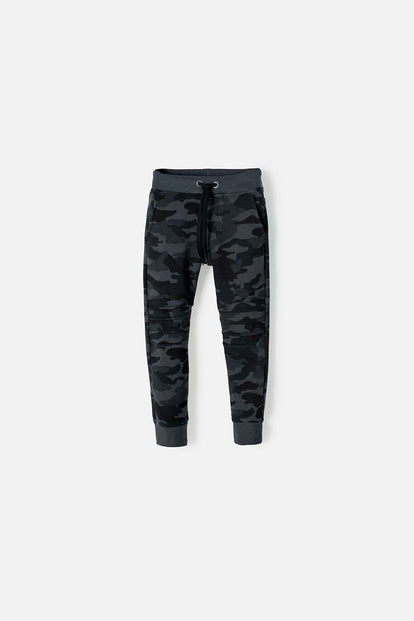  JOGGER LITTLEMIC ESTAMPADO GRIS PARA NIÑO DE 2T A 5 T