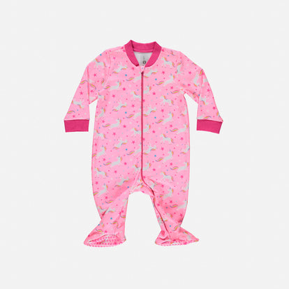 PIJAMA DE LITTLEMIC DE MANGA LARGA ROSADO PARA BEBE NIÑA 097667 93119386 6-9