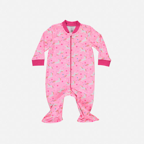 Card slide image -  PIJAMA DE LITTLEMIC DE MANGA LARGA ROSADO PARA BEBE NIÑA